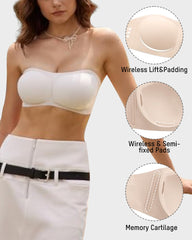 Strapless Wireless Padded Bandeau Bra