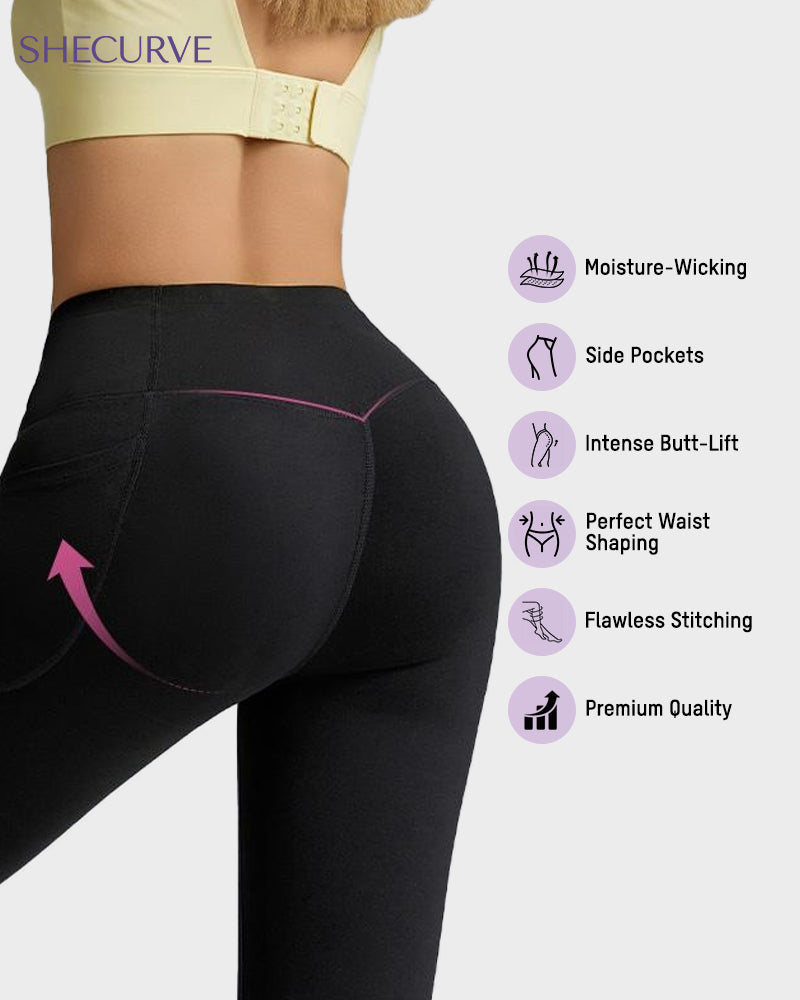 Tummy Control Butt-Lifting Training Leggings with Pockets