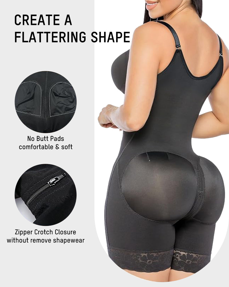 Tummy Control Butt Lifter Shaper with Zipper Crotch Fajas Colombianas