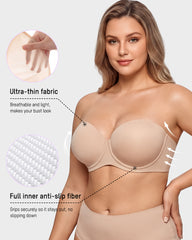 Ultra-Thin Convertible Strapless Minimizer Bra