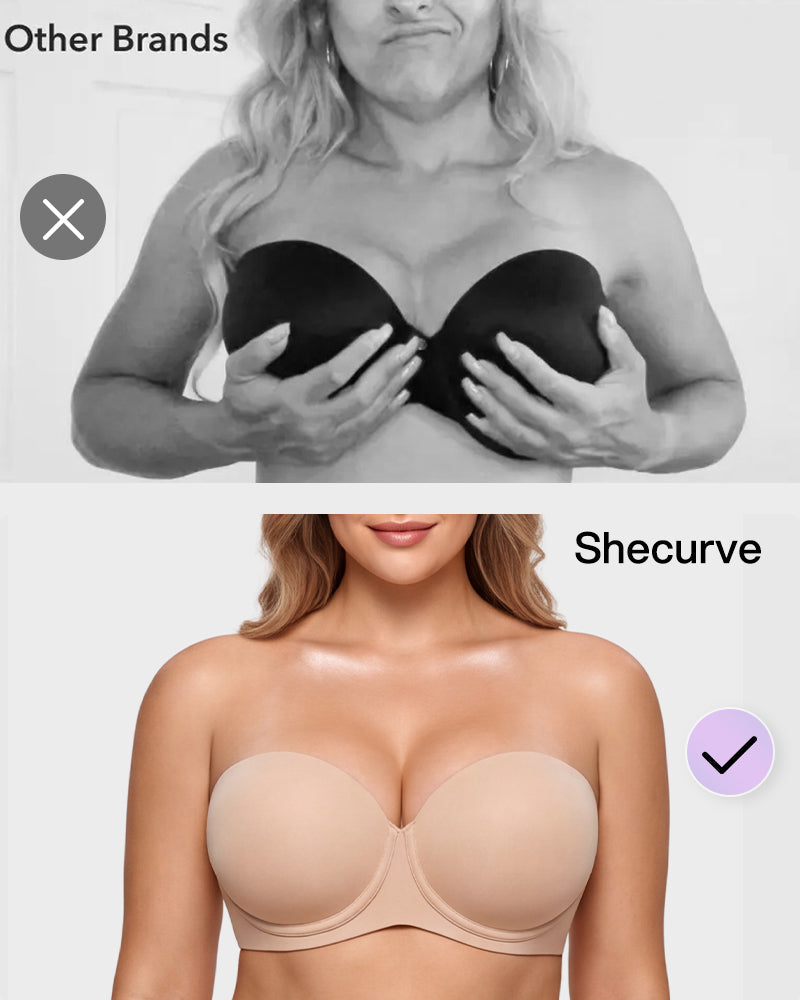 Ultra-Thin Convertible Strapless Minimizer Bra