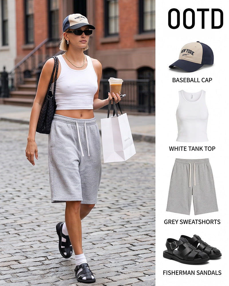 Unisex Drawstring Athletic Sweat Shorts