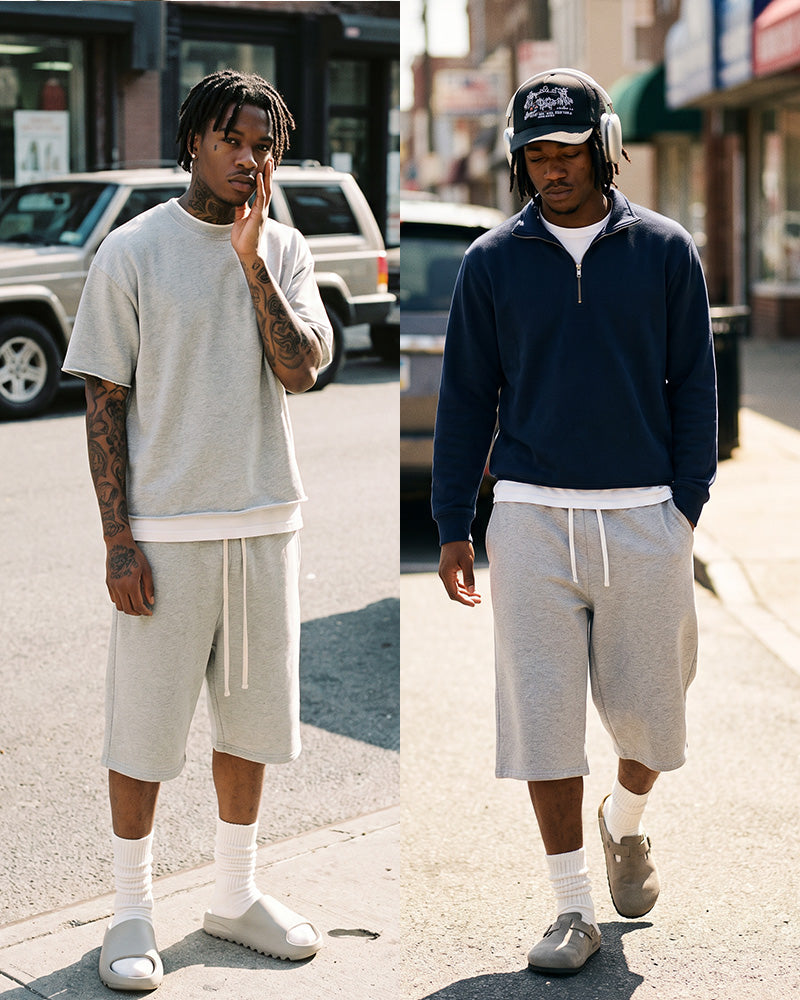 Unisex Drawstring Athletic Sweat Shorts