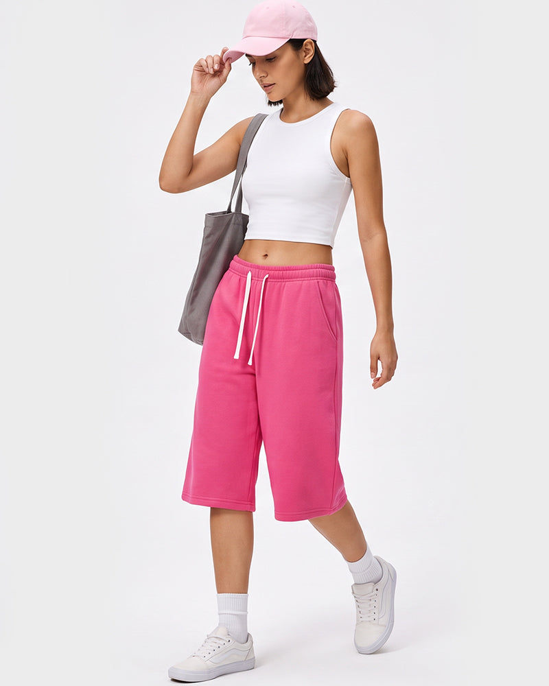 Unisex Drawstring Athletic Sweat Shorts