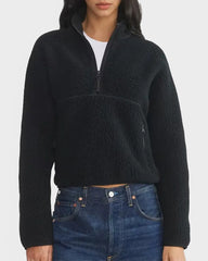 Warm Sherpa Fleece Half-Zip Sweatshirt Pullover