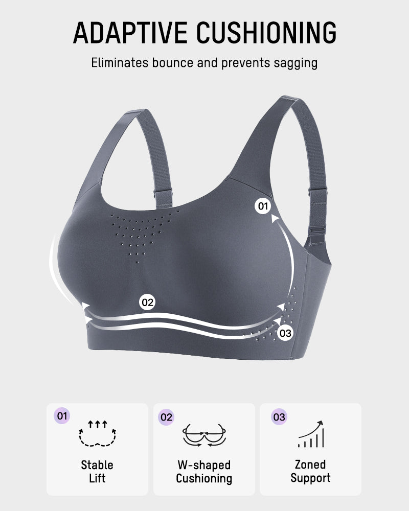 Wireless One-Piece Ventilated Sports Bra