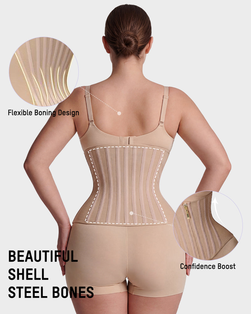Women Waist Trainer Steel Boned Hourglass Shaper