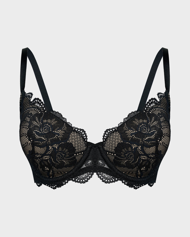 Lace Full Coverage Push Up Bra