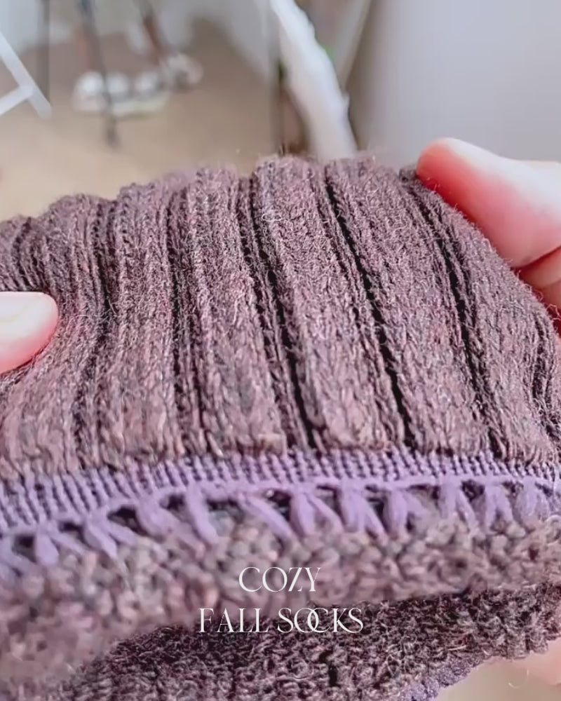 Cozy Ribbed Fleece Lined Crew Socks