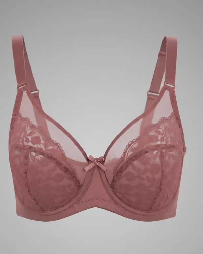 Breathable Lace Underwire Full Coverage Bra